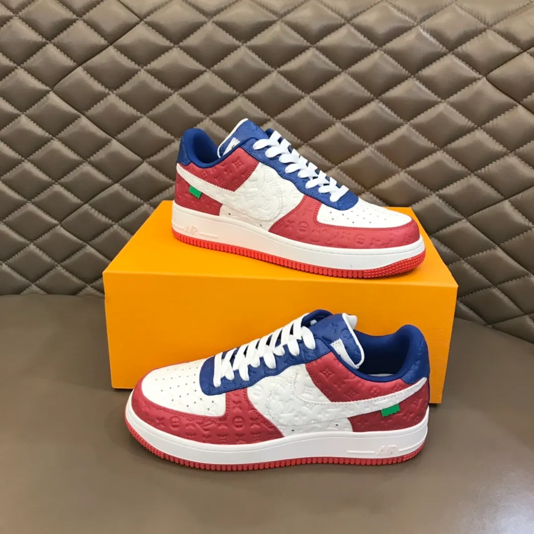 Men's shoes 💰p440 "*OUIS *UITTO*" x OFF-WHITE x Nike tripartite collaboration! Trendy and cool men's casual sports shoes with unrivaled color matching. The design idea basically continues the style of THE TEN. The Swoosh line and tongue label have a very familiar visual effect and are both fashionable and trendy! A must-have for fashionistas! The effect on your feet is absolutely stunning! Size: 38-45